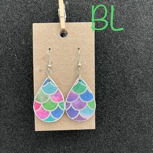 Homemade wood earrings